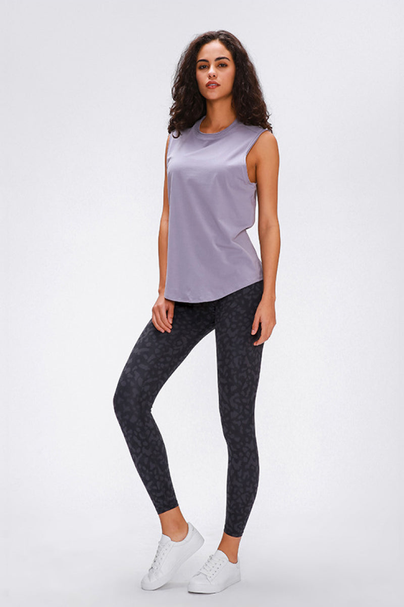 Wide Seamless Band Waist Sports Leggings