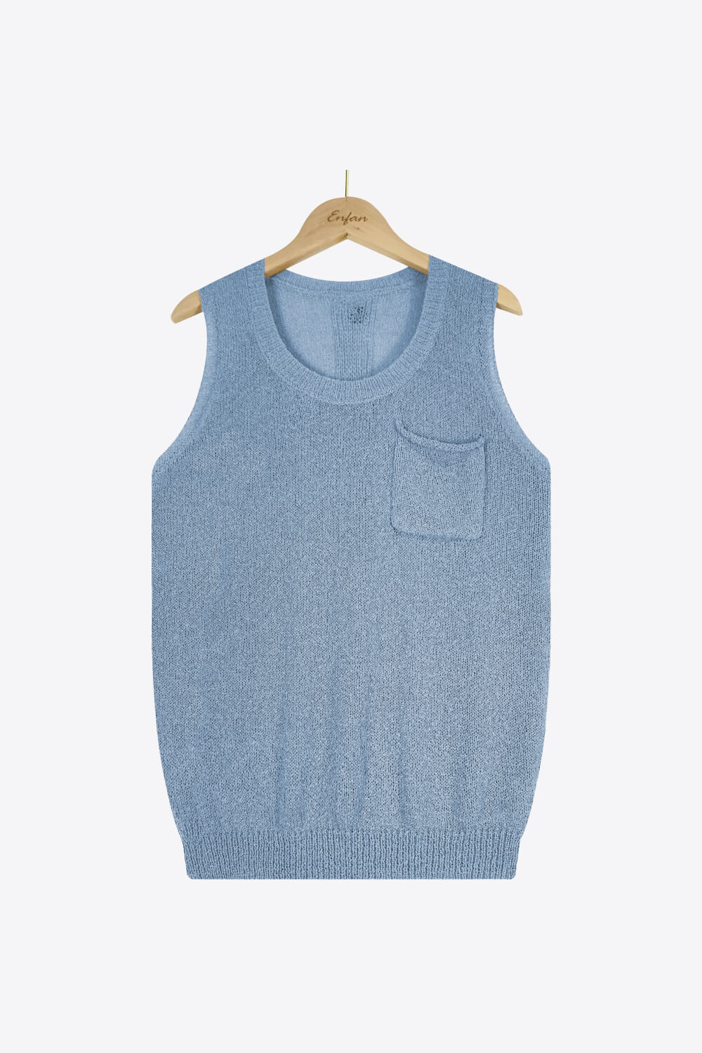 Buttoned Pocket Knit Tank